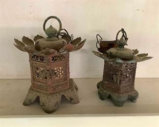 Wle053 Vintage Metal Oriental Hanging Lanterns