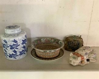 Wle054 Vintage Oriental Porcelain Decor