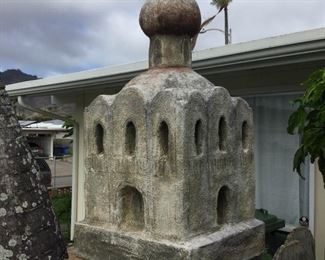 WLE064 - Decorative Cement House Monument For Your Garden