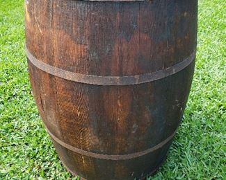 WLE076 - Large Vintage Wood Barrel w/History #3 of 4