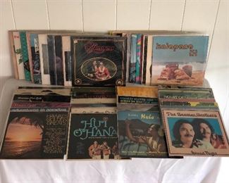 WLE100 - 48 VINTAGE HAWAIIAN MUSIC VINYL RECORDS