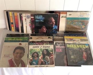 WLE101 - 48 VINTAGE HAWAIIAN MUSIC VINYL RECORDS