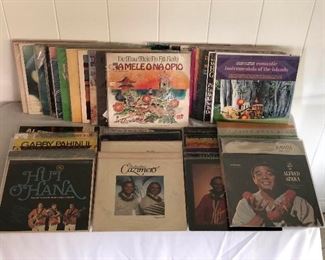 WLE108 - 48 VINTAGE HAWAIIAN MUSIC VINYL RECORDS