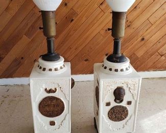 WLE109 - Pair of Interesting Oriental Themed Lamps