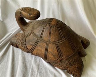 WLE129-Solid Wood Carved Turtle