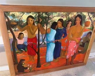 WLE137-Original 38.5" x 30" Acrylic on Canvas Painting By Rene DupRe - Signed by Artist