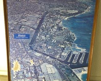WLE144 - Famous 1967 Waikiki From Above Framed Photo