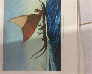 Wle168 - Canoes of Polynesia Vintage Prints by Island Heritage