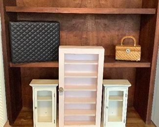 Wle190 Vintage Woven Box Purse With Ephemera, Small Curio Cases & More!