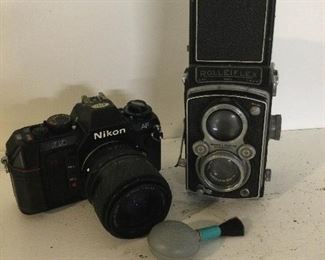 WLE209 - Vintage Franke & Heidecke Rolleiflex & Nikon N2020 Cameras