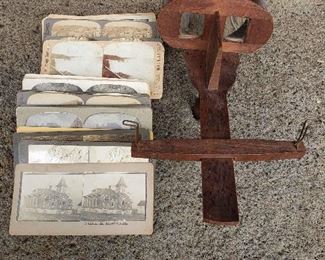 WLE223 - Griffith & Griffith "The Vistascope" Antique 3D Stereo Viewer & Photographs