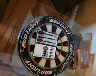 Budweiser dartboard never used
Yes man cave