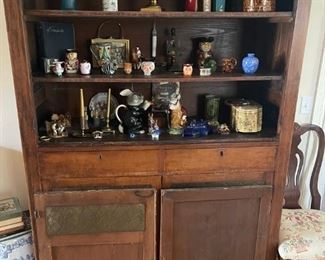 Cabinet not for sale, items displayed on it are. 