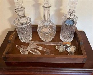 Nice lot of crystal decanters 