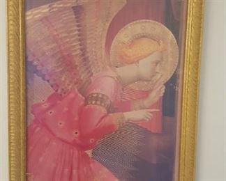 Vintage Angel framed artwork $38