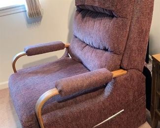 Power Lift Recliner Chair, Lift Chair, Raspberry Fabric