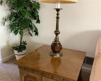 Storage Side Table, End Table, Square Storage Table, American of Martinsville 28w 28d 19h