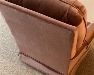 La Z Boy Swivel Rocker, Tufted Back, Brown