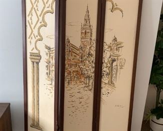 Room Divider - Printed design signed by Artist "B Muscio 62"