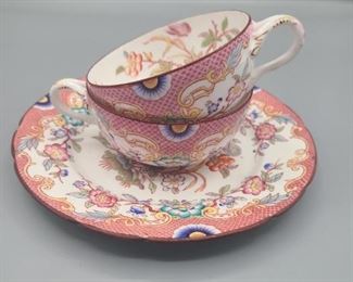 Sarreguemines Minton tea cup and saucer design 216