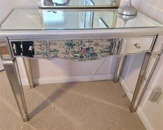 Mirrored 3 drawer desk
