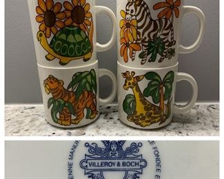 Villeroy & Boch Safari/Zoo Animal Mugs