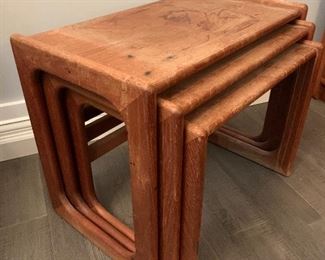 Mid Century Danish Nesting Tables by Salin, 5800 Nyborg