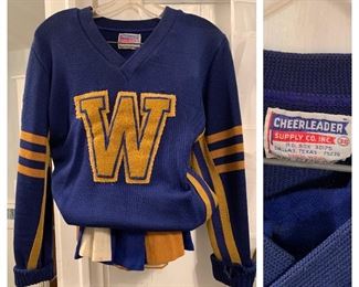 Vintage Cheerleader Sweater & Skirt