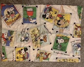 Vintage Peanuts/Snoopy Bed Sheet