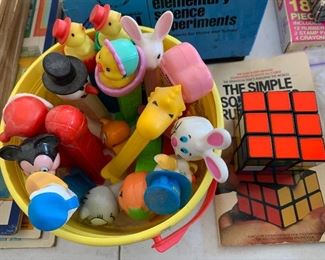 Pez Dispensers/Rubik's Cube