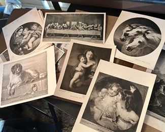 Fantastic cards of detailed old prints & engravings