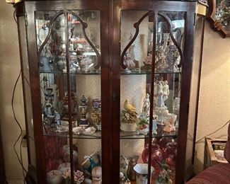 Splendid curio cabinet! This will be available for sale on day one, but they can not be picked up or removed until probably Sunday.