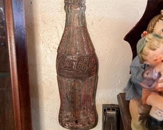 Old coke thermometer… no  glass thermometer, but great patina and the glass thermometer part is easy to replace.