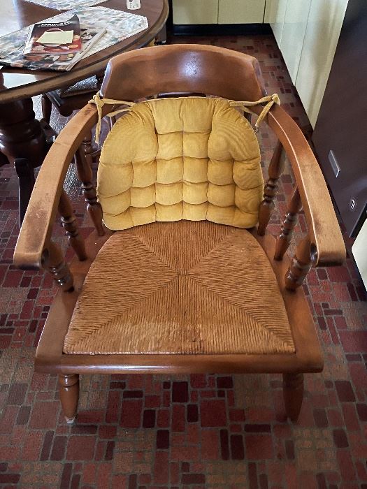 Set of 4 Rock maple chairs with rush seats.  These guys are HEAVY DUTY!!!  Timeless style!  Buy them now for $400/set