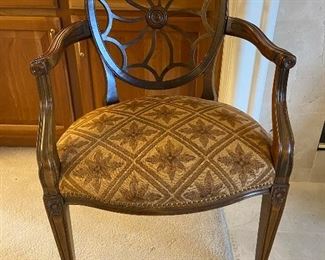 Beautiful wood-carved accent chair 