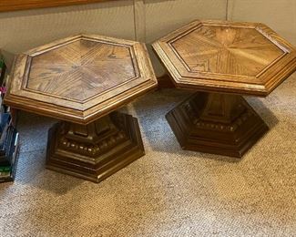 Pair of Hexagon side tables