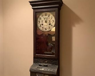 Antique time clock
