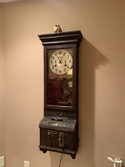 Antique time clock