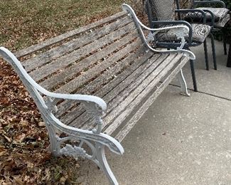 Park bench, chairs
