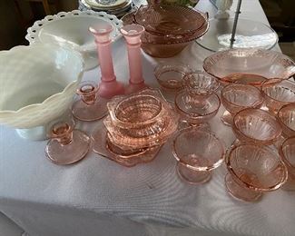 Milk glass, depression glass