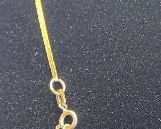 3-N62- $44 
14kt yellow gold chain  2 grams 20"L 