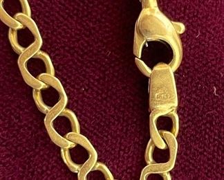 10-BW3- $250 
18kt yellow gold bracelet marked 750. 8.35gr 8"