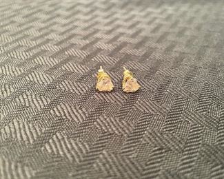 32-E1934
$75 
14kt gold mount : 2 pair earrings emerald & CZ pink