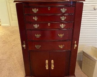 107_____ $175 
Jewelry cabinet / chest  • 39" x 25" x 15"