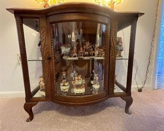 51_____ $195 
Small curio cabinet with bombe edged glass door  • 32"x 29"x17"D