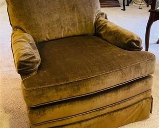43_____ $90 
Brown Velvet armchair LAINE
