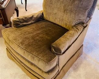 43_____ $90 
Brown Velvet armchair LAINE
