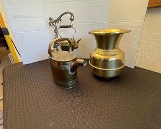 61_____ $60 
Lot: 1 Spatoon, 1 teapot, 1 watering can.