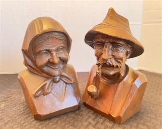 66_____ $40 
German wood carved Oma & Opa 