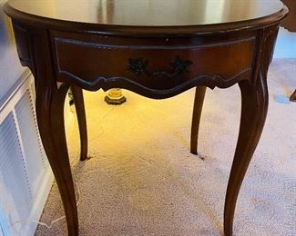73_____ $50 
French provencal round table  • 28" D x 27"T 